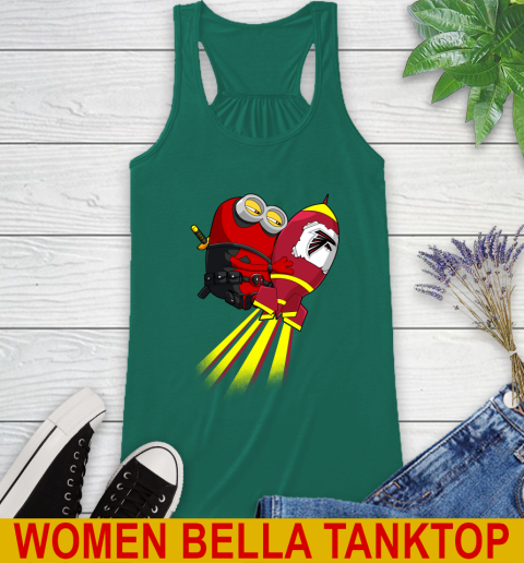 NFL Football Atlanta Falcons Deadpool Minion Marvel Shirt Racerback Tank 5