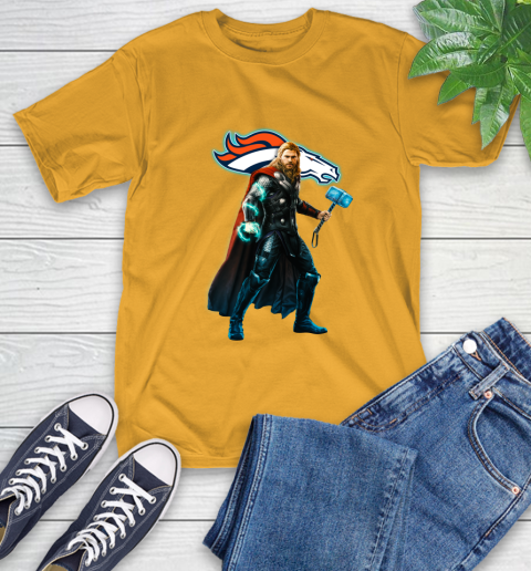 NFL Thor Avengers Endgame Football Denver Broncos T-Shirt 3