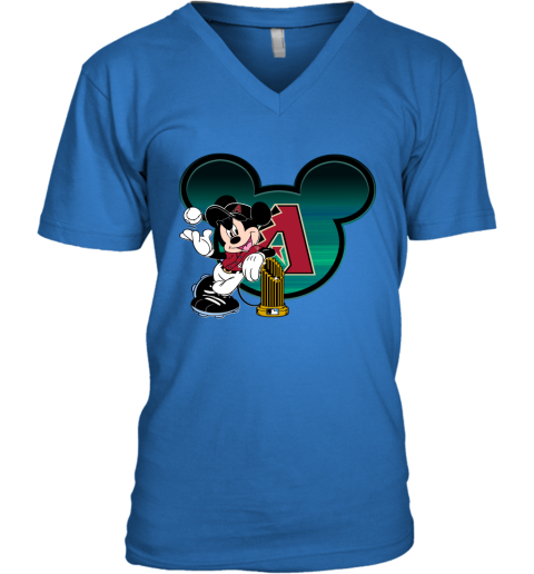 MLB Arizona Diamondbacks The Commissioner's Trophy Mickey Mouse Disney Baseball T Shirt BS40XP24s66 v neck unisex 8 95 151514 front royal