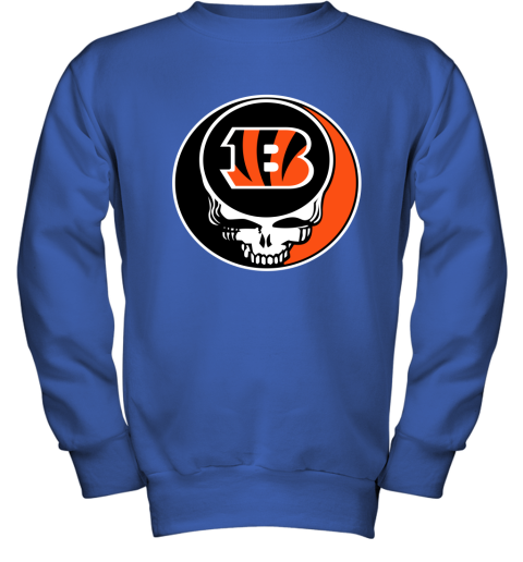 NFL Cincinnati Bengals Football Jack Skellington Halloween Youth Sweatshirt