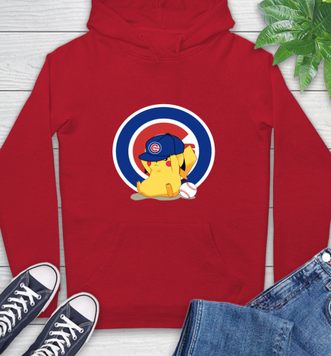 MLB Pikachu Baseball Sports Chicago Cubs Hoodie 10
