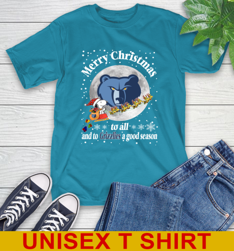 Memphis Grizzlies Merry Christmas To All And To Grizzlies A Good Season NBA Basketball Sports T-Shirt 9