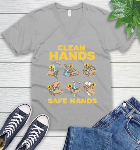 Nurse Shirt Washing Clean Hands Safe Hand Hygiene Wash Save T Shirt V-Neck T-Shirt 3