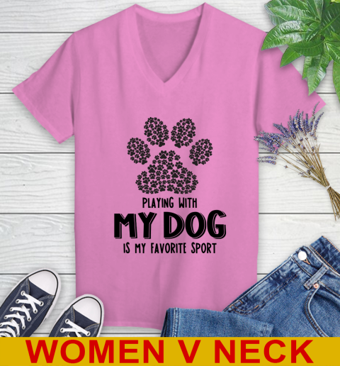 Playing with my dog IS MY FAVORITE SPORT 2d tshirt 72