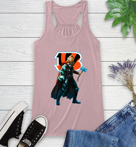 NFL Thor Avengers Endgame Football Cincinnati Bengals Racerback Tank 11