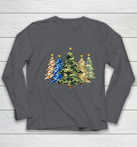 Camo Print Christmas Trees with Camouflage Print Xmas Youth Long Sleeve 6