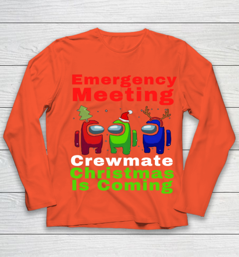 Among Us Emergency Meeting Crewmate Christmas Is Coming Youth Long Sleeve 3