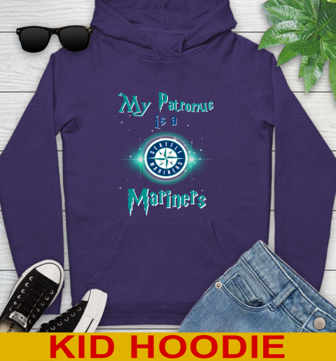 MLB Baseball Harry Potter My Patronus Is A Seattle Mariners Youth Hoodie 5