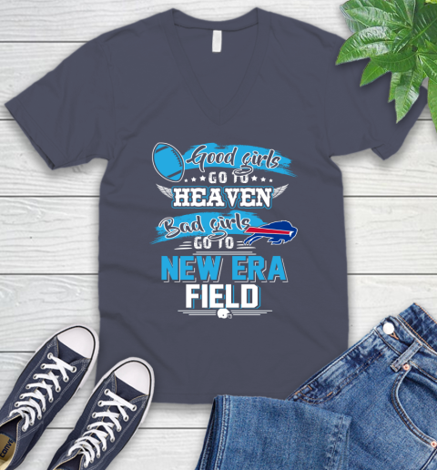 Buffalo Bills NFL Bad Girls Go To New Era Field Shirt V-Neck T-Shirt 7