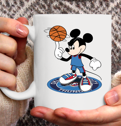NBA Basketball Oklahoma City Thunder Cheerful Mickey Disney Shirt Ceramic Mug 11oz 2