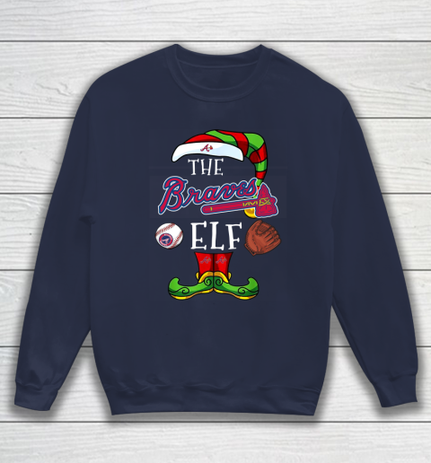 Atlanta Braves Christmas ELF Funny MLB Sweatshirt 2