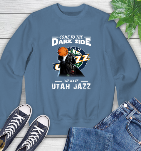 NBA Come To The Dark Side We Have Utah Jazz Star Wars Darth Vader Basketball Sweatshirt 8