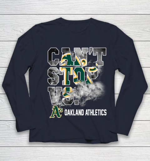 MLB Oakland Athletics Baseball Can't Stop Vs Athletics Youth Long Sleeve 2