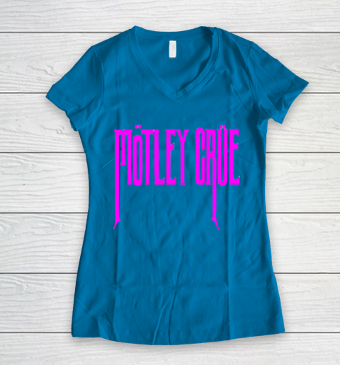 Motley Crue Women's V-Neck T-Shirt 5
