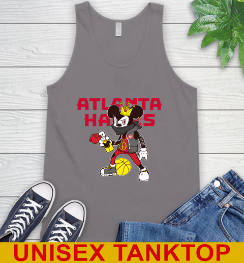 Atlanta Hawks NBA Basketball Mickey Peace Sign Sports Tank Top 7