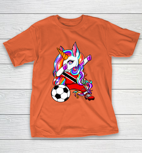 Dabbing Unicorn Trinidad and Tobago Soccer Fans Football T-Shirt 17