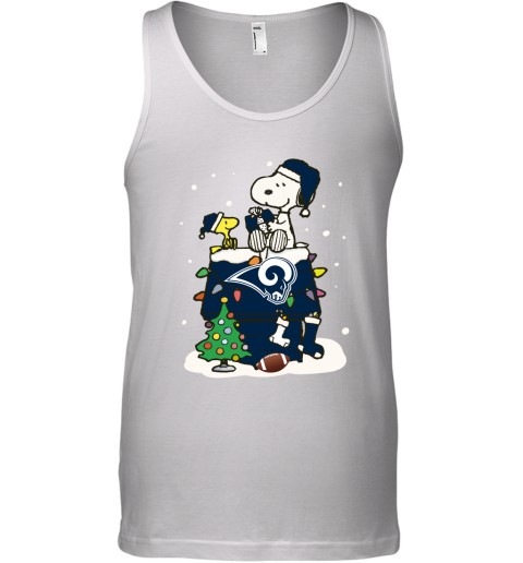 A Happy Christmas With Los Angeles Rams Snoopy Tank Top