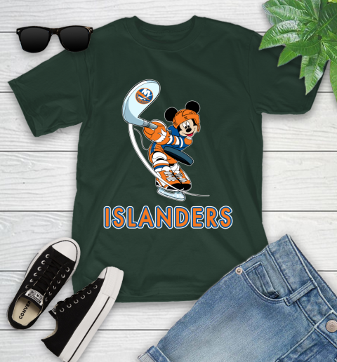 NHL Hockey New York Islanders Cheerful Mickey Mouse Shirt Youth T-Shirt 5