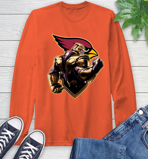 NFL Thanos Avengers Endgame Football Sports Arizona Cardinals Long Sleeve T-Shirt 5