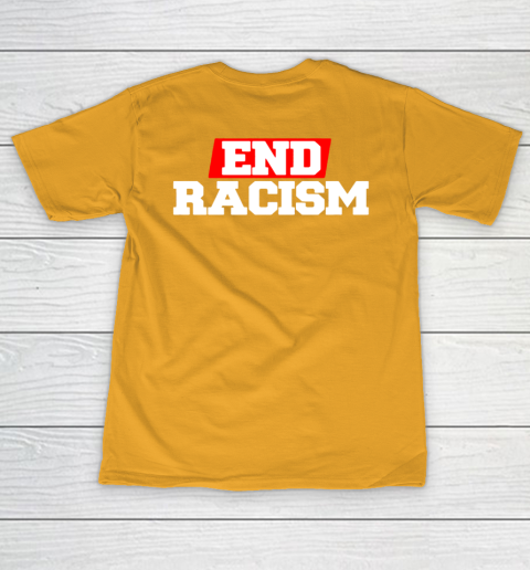 NFL End Racism Print In Front And Back T-Shirt 12
