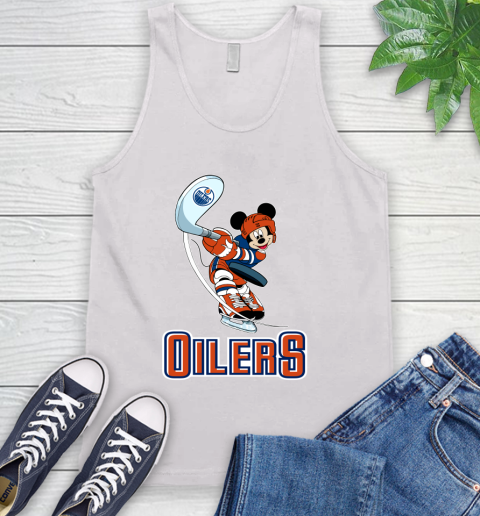 NHL Hockey Edmonton Oilers Cheerful Mickey Mouse Shirt Tank Top 2