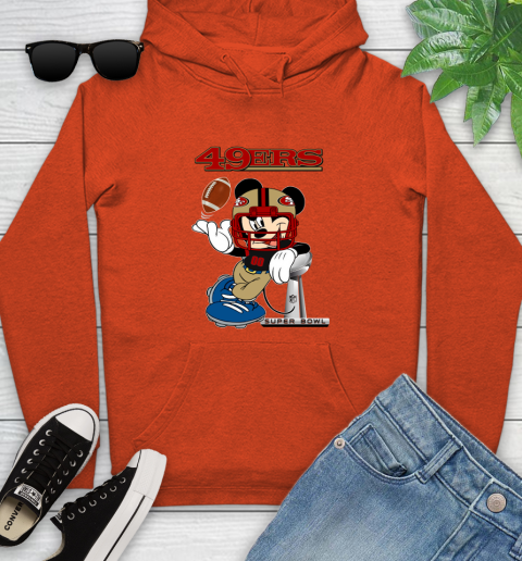 NFL San Francisco 49ers Mickey Mouse Disney Super Bowl Football T Shirt Youth Hoodie 5