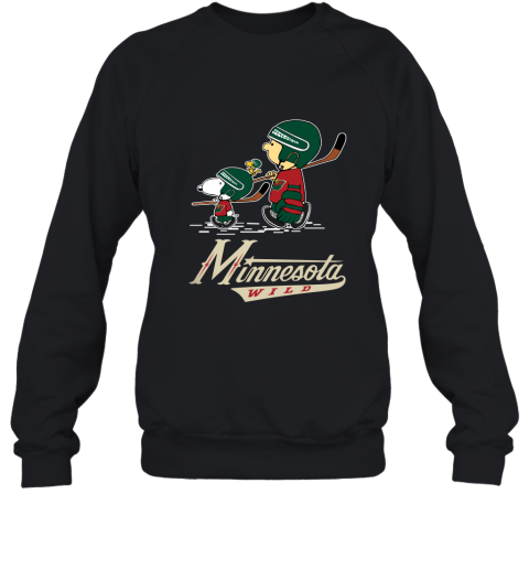Let's Play Minnesota Wilds Ice Hockey Snoopy NHL Sweatshirt
