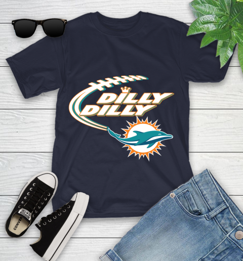 NFL Miami Dolphins Dilly Dilly Football Sports Youth T-Shirt 3