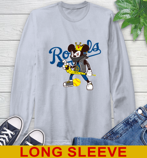 Kansas City Royals MLB Baseball Mickey Peace Sign Sports Long Sleeve T-Shirt 6