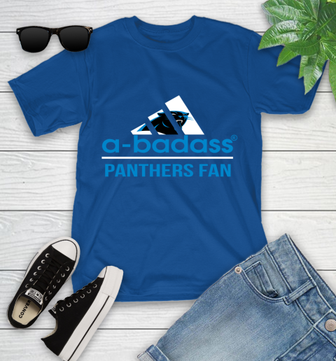 Carolina Panthers NFL Football A Badass Adidas Adoring Fan Sports Youth T-Shirt 12