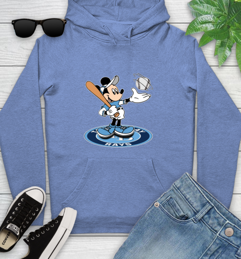 MLB Baseball Tampa Bay Rays Cheerful Mickey Disney Shirt Youth Hoodie 11