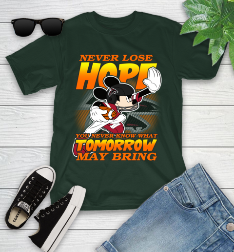 Atlanta Falcons NFL Football Mickey Disney Never Lose Hope (1) Youth T-Shirt 5
