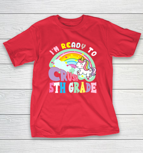 Back to school shirt ready to crush 5th grade unicorn T-Shirt 19