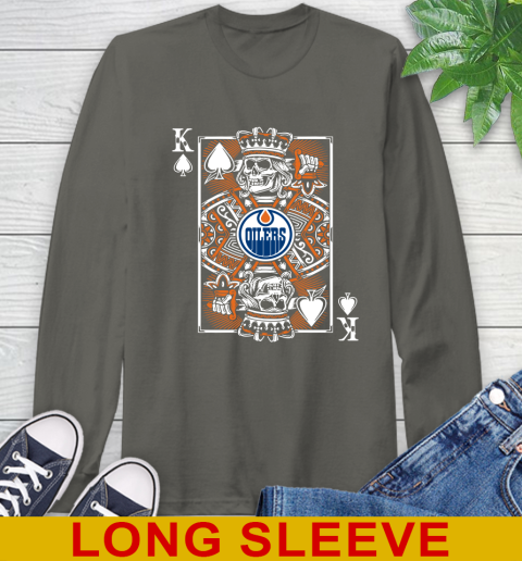 Edmonton Oilers NHL Hockey The King Of Spades Death Cards Shirt Long Sleeve T-Shirt 10