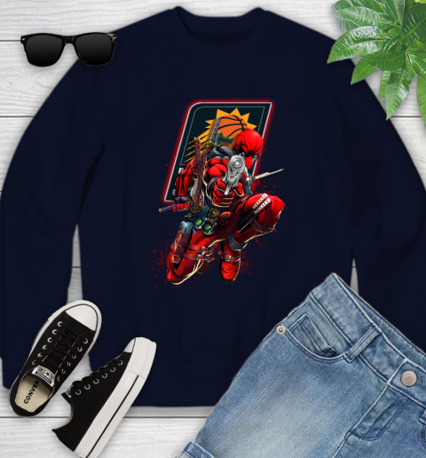NBA Deadpool Marvel Comics Sports Basketball Phoenix Suns Youth Sweatshirt 3