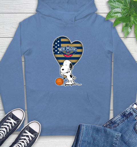 New Orleans Pelicans NBA Basketball The Peanuts Movie Adorable Snoopy Hoodie 11