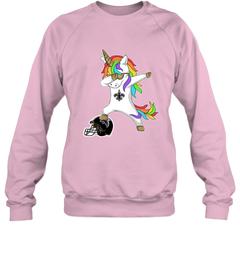 Football Dabbing Unicorn Steps On Helmet New Orleans Saints Sweatshirt