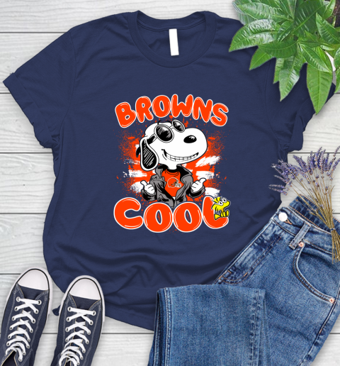 NFL Football Cleveland Browns Cool Snoopy Shirt Women's T-Shirt 13 NFL Football Cleveland Browns Cool Snoopy Shirt Women's T-Shirt - Image 13
