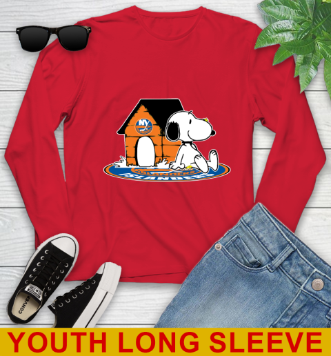 NHL Hockey New York Islanders Snoopy The Peanuts Movie Shirt Youth Long Sleeve 11