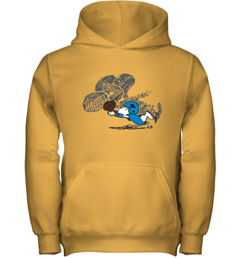 Carolina Panthers Snoopy Plays The Football Game Youth Hoodie