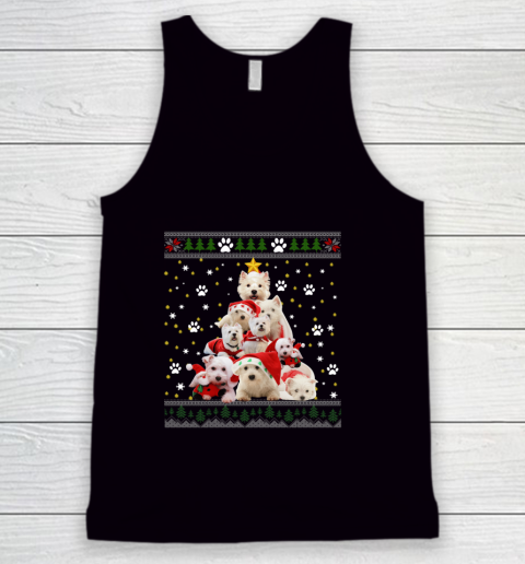 Funny Westie Ugly Christmas Tree Sweater Dog Lovers Gift Tank Top