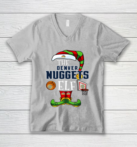 Denver Nuggets Christmas ELF Funny NBA V-Neck T-Shirt 3
