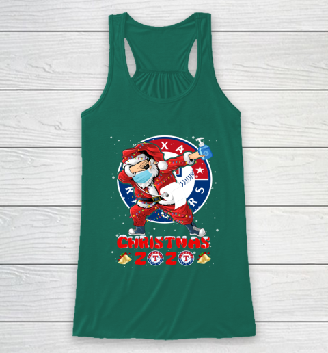 Texas Rangers Funny Santa Claus Dabbing Christmas 2020 MLB Racerback Tank 5