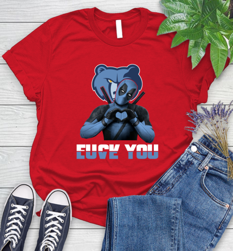 NBA Memphis Grizzlies Deadpool Love You Fuck You Basketball Sports Women's T-Shirt 13