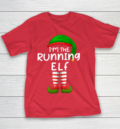 I m The Running Elf Funny Elf Family Matching Christmas Youth T-Shirt 7