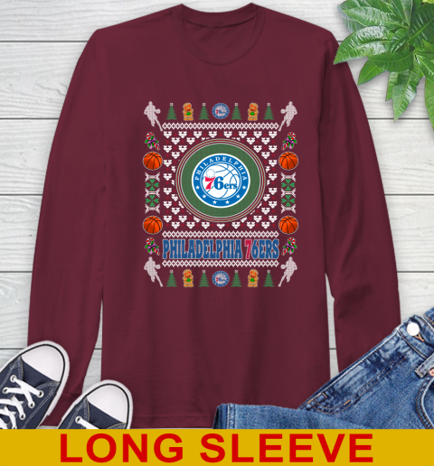 Philadelphia 76ers Merry Christmas NBA Basketball Loyal Fan Long Sleeve T-Shirt 7