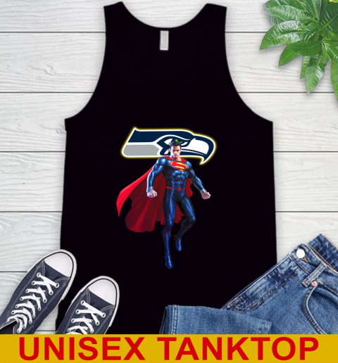 NFL Superman DC Sports Football Seattle Seahawks Tank Top 2