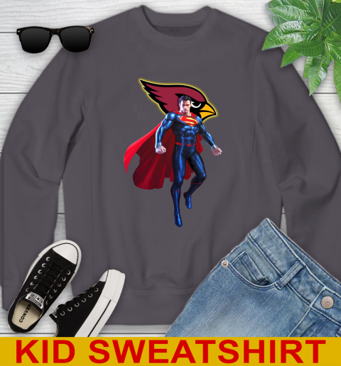 NFL Superman DC Sports Football Arizona Cardinals Youth Sweatshirt 6
