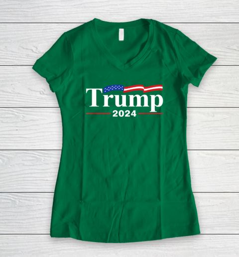 Trump 2024 Women's V-Neck T-Shirt 3