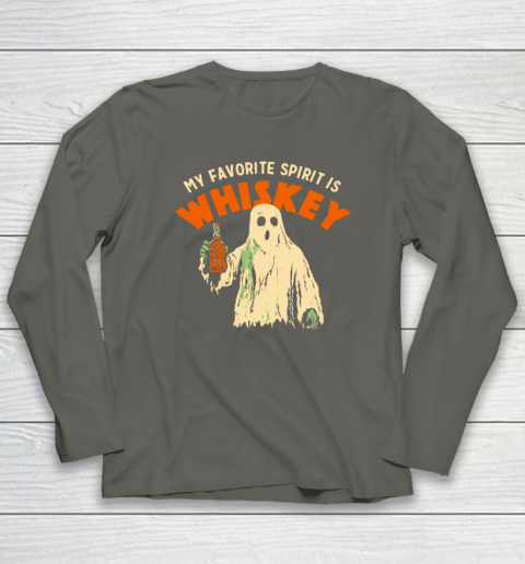 My Favorite Spirit Is Whiskey Halloween Long Sleeve T-Shirt 4